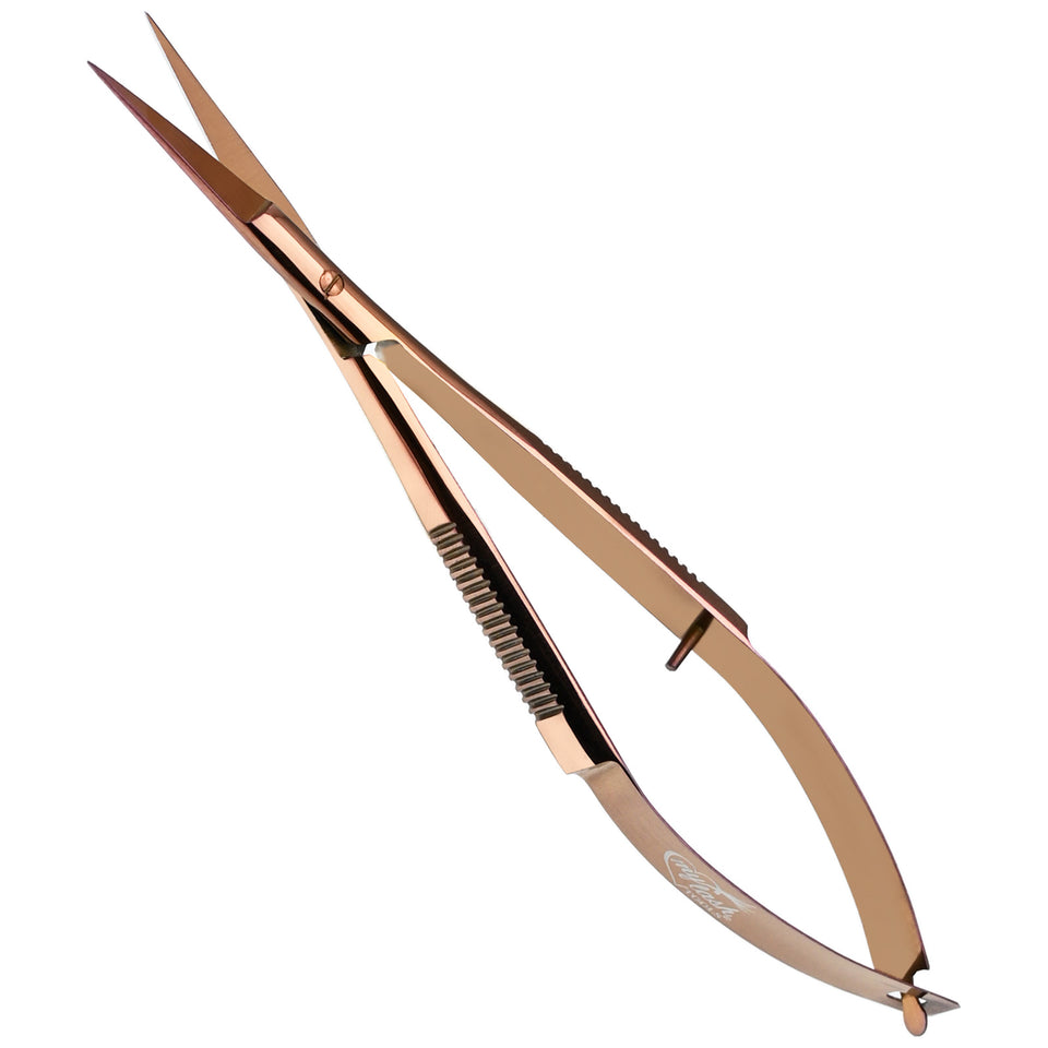 Eyebrow & Eyelash Shaping Spring Scissors – Precision Trimming Tool for Salon & Beauty Use - Cross Edge Corporation