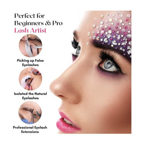 Professional SET OF 3 Fiber Tip Lash Tweezers for Eyelash Extensions - Cross Edge Corporation