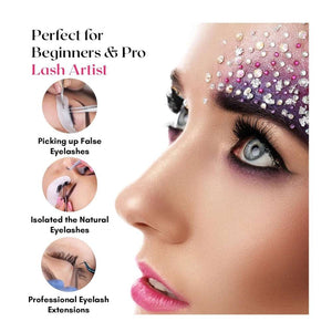 Purple Solo Fiber Tip Lash Tweezers for Eyelash Extensions - Cross Edge Corporation
