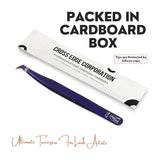 Purple Solo Fiber Tip Lash Tweezers for Eyelash Extensions - Cross Edge Corporation