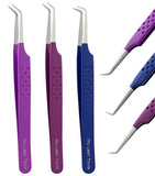Eyelash Extensions Tweezers Professional Lashing Tweezers, 3Pcs