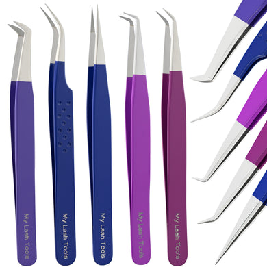 5Pcs Stainless Steel Boot Volume Eye Lash Tweezer - Cross Edge Corporation