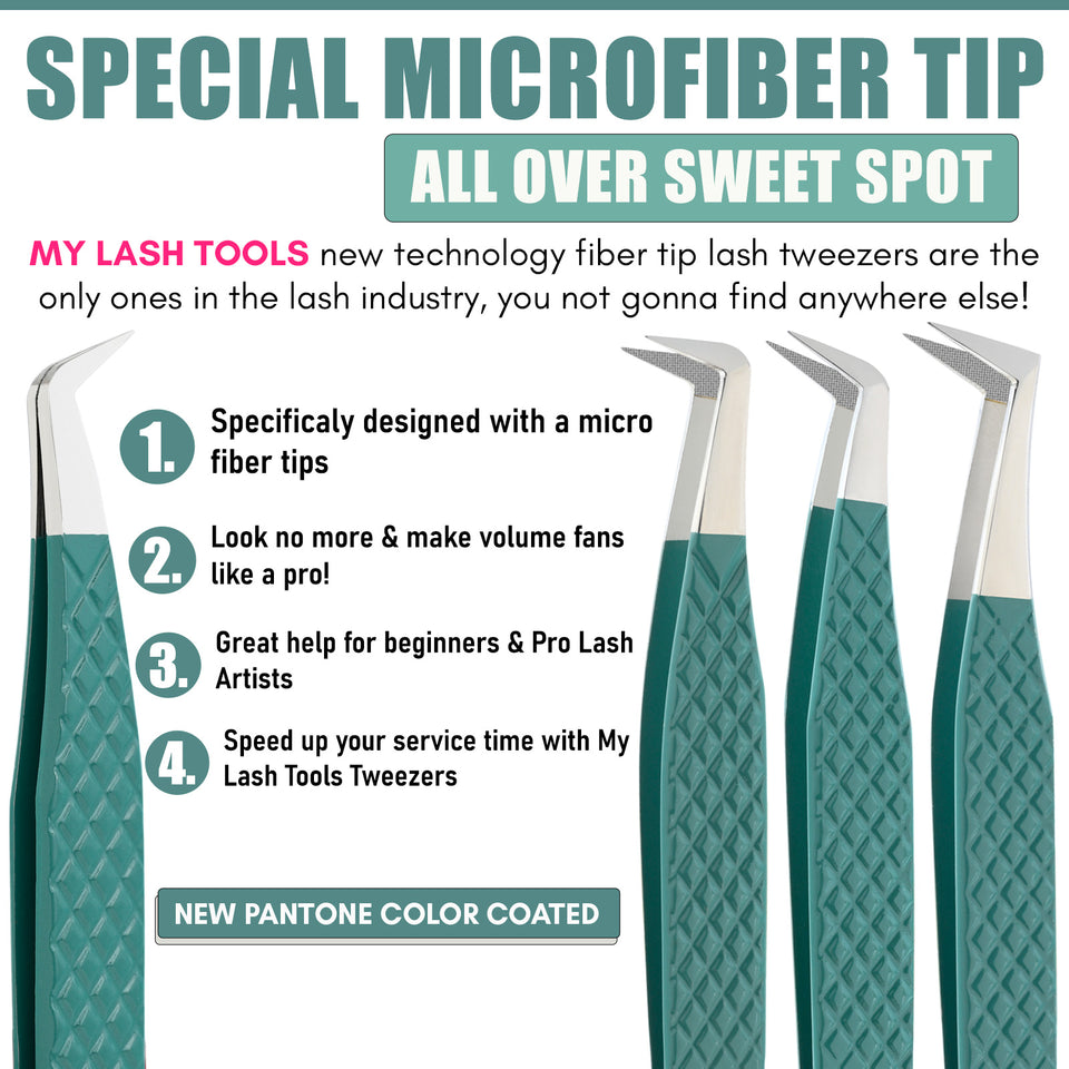 Tweezers Professional Lashing Tweezers, 5Pcs Stainless Steel Boot Volume - Cross Edge Corporation