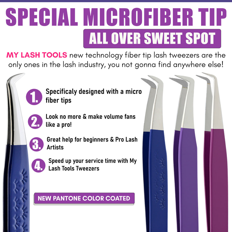5Pcs Stainless Steel Boot Volume Eye Lash Tweezer for Lash Experts - Cross Edge Corporation