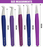 5Pcs Stainless Steel Boot Volume Eye Lash Tweezer for Lash Experts - Cross Edge Corporation