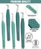 Tweezers Professional Lashing Tweezers, 5Pcs Stainless Steel Boot Volume - Cross Edge Corporation