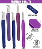 5Pcs Stainless Steel Boot Volume Eye Lash Tweezer for Lash Experts - Cross Edge Corporation