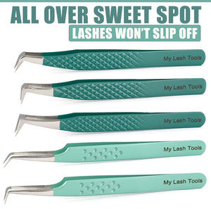 Tweezers Professional Lashing Tweezers, 5Pcs Stainless Steel Boot Volume - Cross Edge Corporation