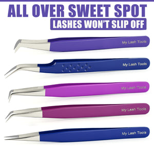 5Pcs Stainless Steel Boot Volume Eye Lash Tweezer - Cross Edge Corporation