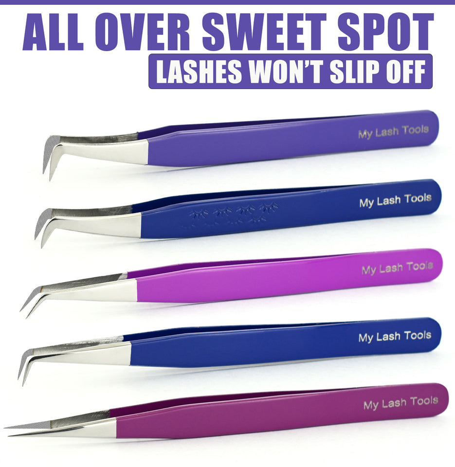5Pcs Stainless Steel Boot Volume Eye Lash Tweezer for Lash Experts - Cross Edge Corporation