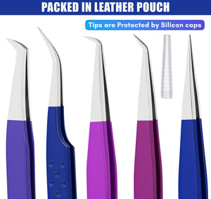 5Pcs Stainless Steel Boot Volume Eye Lash Tweezer - Cross Edge Corporation