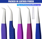 5Pcs Stainless Steel Boot Volume Eye Lash Tweezer - Cross Edge Corporation