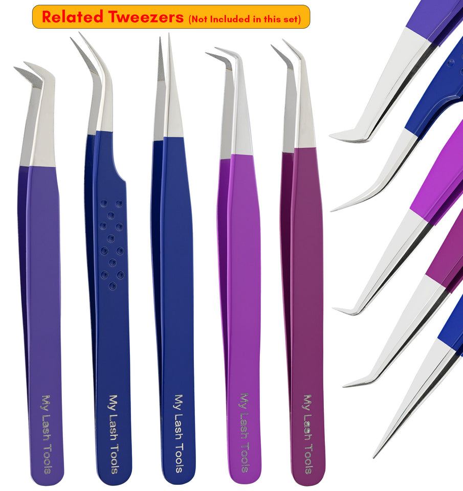 Eyelash Extensions Tweezers Professional Lashing Tweezers, 3Pcs