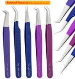 Eyelash Extensions Tweezers Professional Lashing Tweezers, 3Pcs