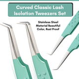 Tweezers Professional Lashing Tweezers, 5Pcs Stainless Steel Boot Volume - Cross Edge Corporation