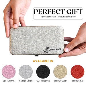 Gold Magnetic 6 Pieces Eyelash Tweezers Organizer Case