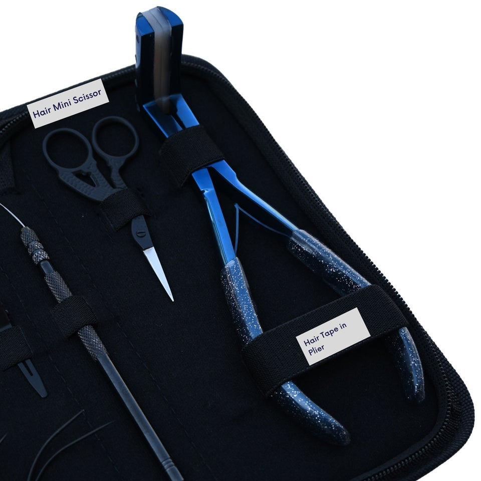Tape-In Hair Extension Tool Kit with Loop Tool, Sectioning Clips & Curved Needles - Cross Edge Corporation