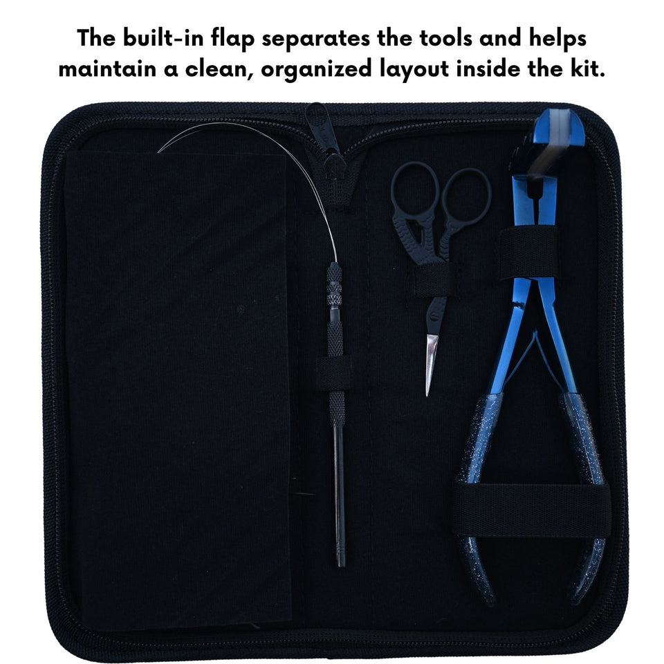 Tape-In Hair Extension Tool Kit with Loop Tool, Sectioning Clips & Curved Needles - Cross Edge Corporation