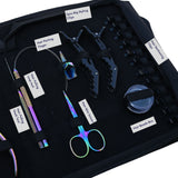 Hair Extension Kit with Flat Crimping Pliers, Tape In Tool & Beads Storage Box - Cross Edge Corporation