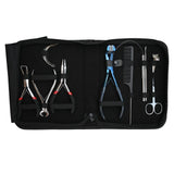 Blue Hair Extension Tool Kit with Tape In Plier, Bond Cutter, Tail Comb & Mini Scissor - Cross Edge Corporation