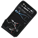 Blue Hair Extension Tool Kit with Tape In Plier, Bond Cutter, Tail Comb & Mini Scissor - Cross Edge Corporation