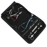 Blue Hair Extension Tool Kit with Tape In Plier, Bond Cutter, Tail Comb & Mini Scissor - Cross Edge Corporation