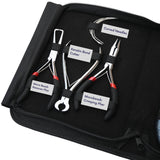 Blue Hair Extension Tool Kit with Tape In Plier, Bond Cutter, Tail Comb & Mini Scissor - Cross Edge Corporation