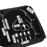 Deluxe Tape-In Hair Extension Kit with Flat Crimping Plier, Loop Tool & Styling Clips - Cross Edge Corporation