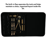 Premium Salon Hair Extension Kit with Tape In Plier, Bond Cutter & Rexine Storage Case - Cross Edge Corporation