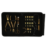 Hair Extension Tool Kit with Flat Crimping Pliers, Hook Loop Tools & Wig Thread Set - Cross Edge Corporation