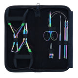Rainbow Hair Extension Tool Kit with Crimping Plier, Bead Remover & Hook Loop Set - Cross Edge Corporation