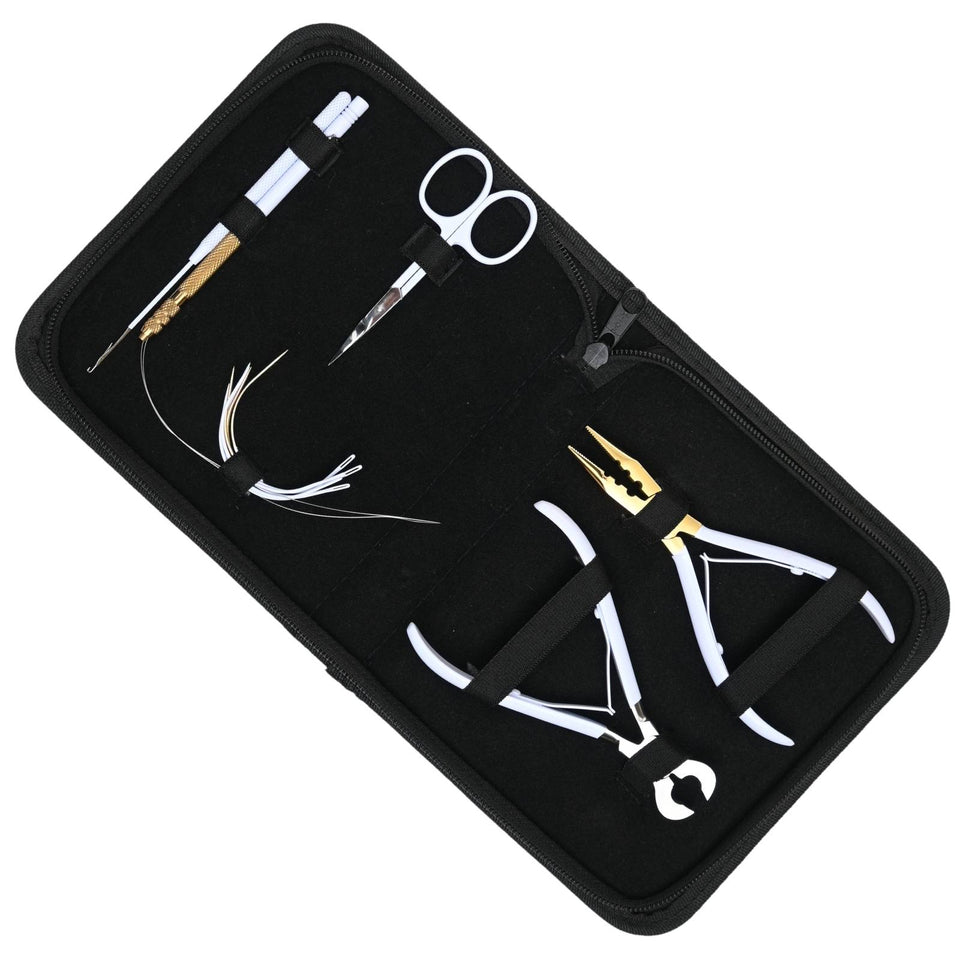 Hair Extension Installation Kit with 3 Hole Crimping Plier & Keratin Bond Cutter - Cross Edge Corporation