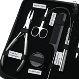 Nano Ring Hair Extension Kit with Flat Crimping Plier, Loop Tool & Beads Storage Box - Cross Edge Corporation