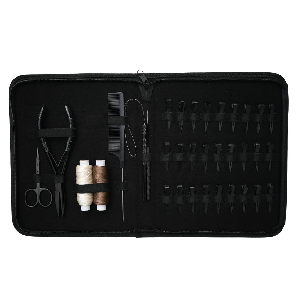 Professional Microlink Extension Kit with Flat Crimping Plier, Hook Loop Tools & Rexine Case - Cross Edge Corporation