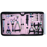 Rainbow Hair Extension Tool Kit with Tape Plier, Thinning Scissors & Razor Styling Set - Cross Edge Corporation