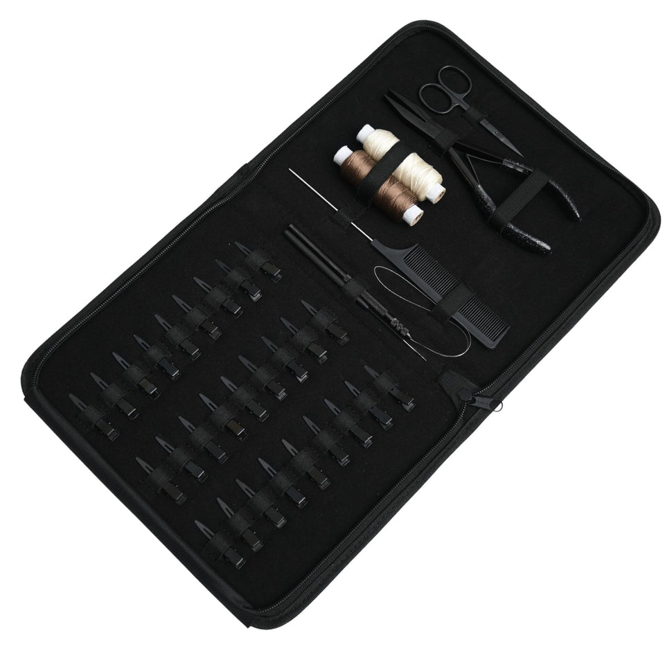 Professional Microlink Extension Kit with Flat Crimping Plier, Hook Loop Tools & Rexine Case - Cross Edge Corporation
