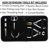Hair Extension Installation Kit with 3 Hole Crimping Plier & Keratin Bond Cutter - Cross Edge Corporation