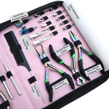 Rainbow Hair Extension Tool Kit with Tape Plier, Thinning Scissors & Razor Styling Set - Cross Edge Corporation