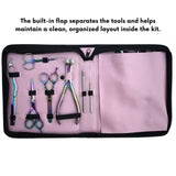 Rainbow Hair Extension Tool Kit with Tape Plier, Thinning Scissors & Razor Styling Set - Cross Edge Corporation