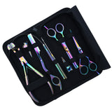 Salon Stylist Hair Extension Kit with Tape In Plier, Razor Tool & Professional Scissors Set - Cross Edge Corporation