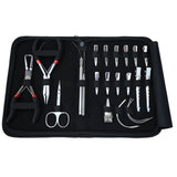 Silver Edition Hair Extension Tool Kit with Crimping Pliers, Loop Tool & Sectioning Set - Cross Edge Corporation