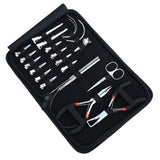 Silver Edition Hair Extension Tool Kit with Crimping Pliers, Loop Tool & Sectioning Set - Cross Edge Corporation