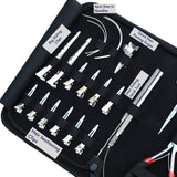 Silver Edition Hair Extension Tool Kit with Crimping Pliers, Loop Tool & Sectioning Set - Cross Edge Corporation