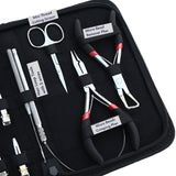 Silver Edition Hair Extension Tool Kit with Crimping Pliers, Loop Tool & Sectioning Set - Cross Edge Corporation