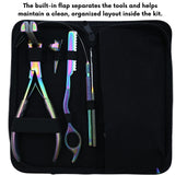 Salon Stylist Hair Extension Kit with Tape In Plier, Razor Tool & Professional Scissors Set - Cross Edge Corporation