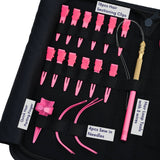 Pink Salon Hair Extension Tool Kit with 2 Hole Crimping Plier & Threading Loop Tool - Cross Edge Corporation