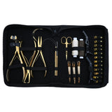 Tape-In Hair Extension Kit with Flat Crimping Pliers, Hook Loop Tools & Wig Thread Set - Cross Edge Corporation