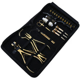 Tape-In Hair Extension Kit with Flat Crimping Pliers, Hook Loop Tools & Wig Thread Set - Cross Edge Corporation