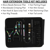 Complete Microlink Hair Extension Kit with Crimping Pliers, Loop Tools & Wig Thread Set - Cross Edge Corporation