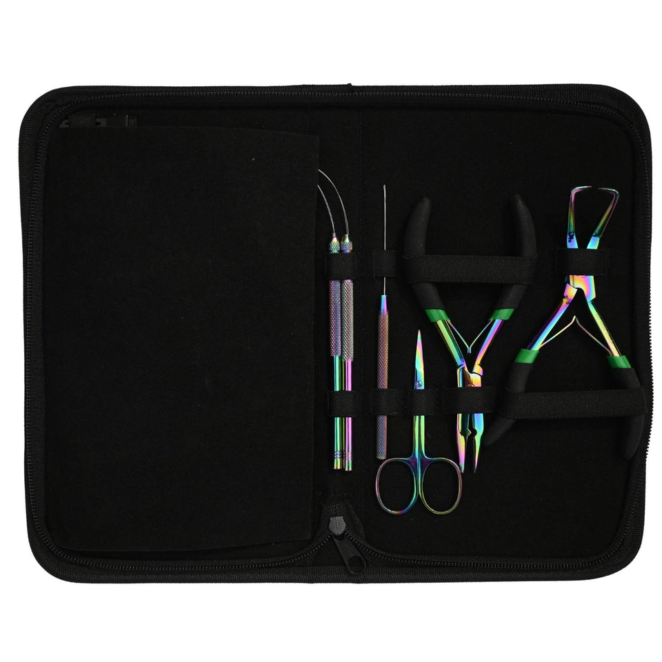 Complete Microlink Hair Extension Kit with Crimping Pliers, Loop Tools & Wig Thread Set - Cross Edge Corporation